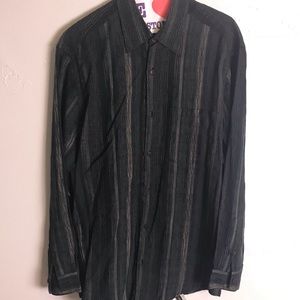 Jhane Barnes Shirt | Button-front shirt Blue